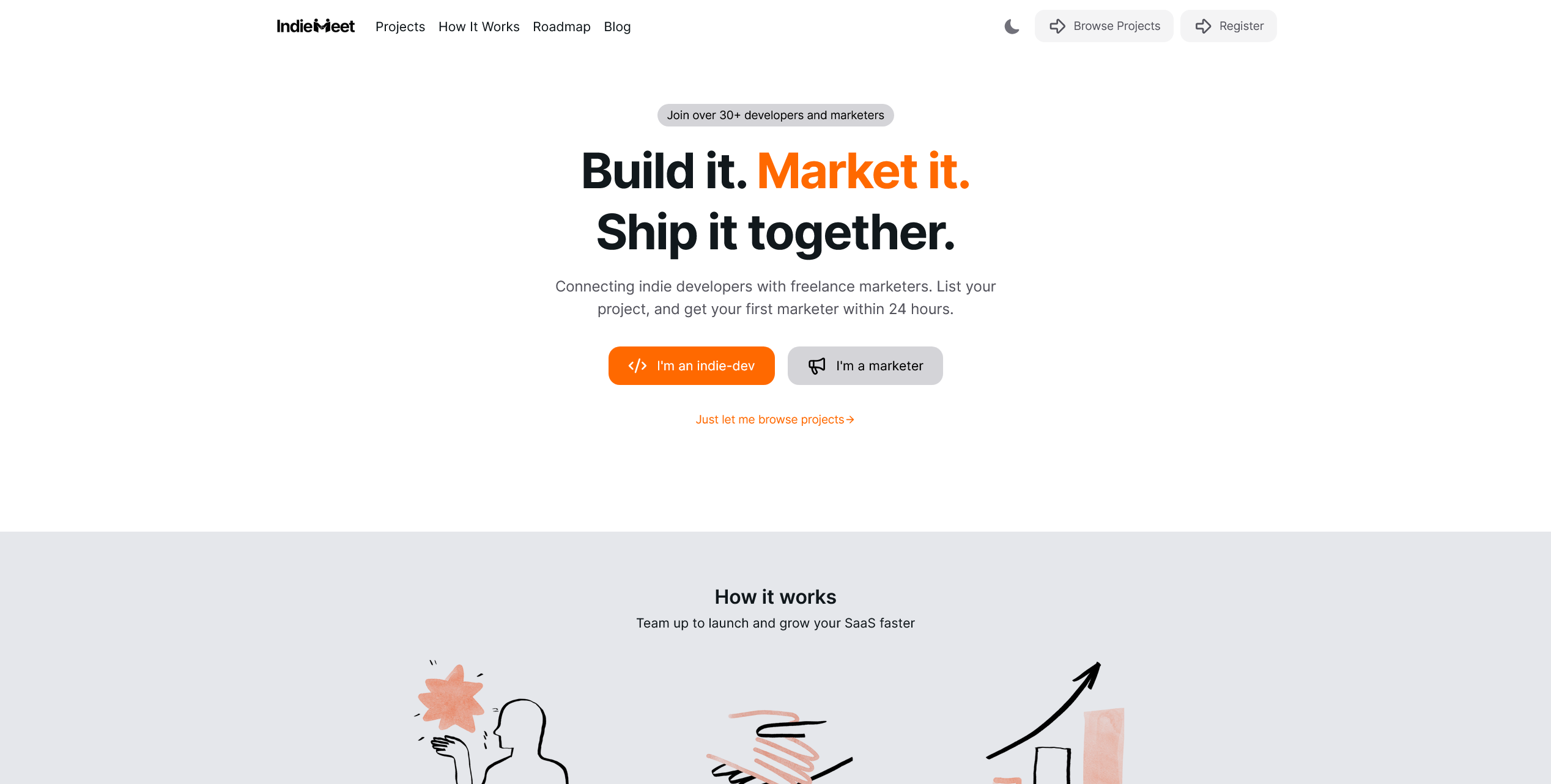 A screenshot of a client website design project completed by HelloHorizon.